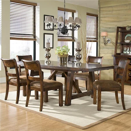 7 Piece Dining Set with 2 Table Leaves